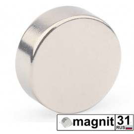 D20x10 мм. Неодимовый магнит диск сила 12кг.